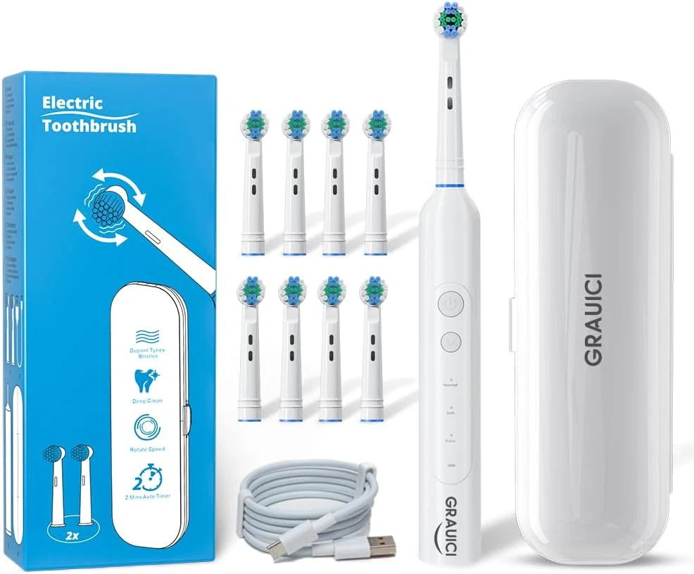 Deep Clean Rechargeable Electric Powered Toothbrush, Rechargeable Electric Tooth